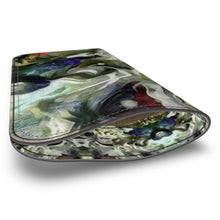 将图片加载到图库查看器,Abstract Fluid Lines of Movement Muted Tones Leather Glasses Case by The Photo Access