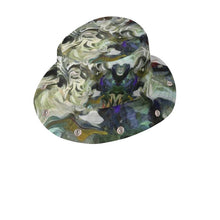 将图片加载到图库查看器,Abstract Fluid Lines of Movement Muted Tones Bucket Hat with Visor by The Photo Access