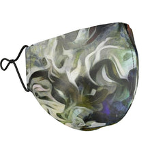 将图片加载到图库查看器,Abstract Fluid Lines of Movement Muted Tones Silk Face Masks by The Photo Access