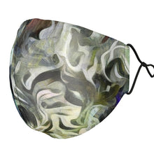 将图片加载到图库查看器,Abstract Fluid Lines of Movement Muted Tones Silk Face Masks by The Photo Access