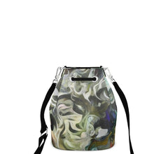 Load image into Gallery viewer, Abstract Fluid Lines of Movement Muted Tones Bucket Bag by The Photo Access