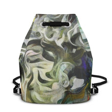 Load image into Gallery viewer, Abstract Fluid Lines of Movement Muted Tones Bucket Backpack by The Photo Access