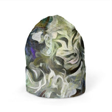 将图片加载到图库查看器,Abstract Fluid Lines of Movement Muted Tones High Fashion Beanie by The Photo Access
