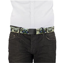 将图片加载到图库查看器,Abstract Fluid Lines of Movement Muted Tones High Fashion Webbing Belt by The Photo Access