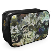 Load image into Gallery viewer, Abstract Fluid Lines of Movement Muted Tones High Fashion Custom Mens Toiletry Bag by The Photo Access