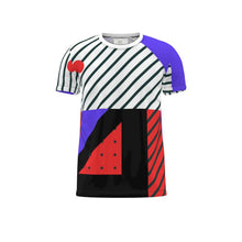 Load image into Gallery viewer, Neo Memphis Patches Stickers Cut and Sew All Over Print T-Shirt by The Photo Access