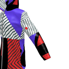 将图片加载到图库查看器,Neo Memphis Patches Stickers Womens Hooded Rain Mac by The Photo Access