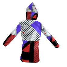将图片加载到图库查看器,Neo Memphis Patches Stickers Womens Hooded Rain Mac by The Photo Access