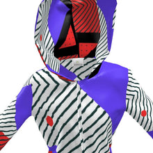 将图片加载到图库查看器,Neo Memphis Patches Stickers Womens Hooded Rain Mac by The Photo Access