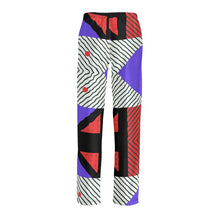 Load image into Gallery viewer, Neo Memphis Patches Stickers Ladies Silk Pajama Bottoms by The Photo Access