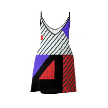 Load image into Gallery viewer, Neo Memphis Patches Stickers Slip Dress by The Photo Access