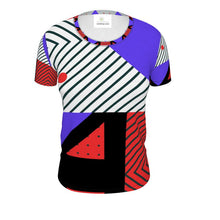 Load image into Gallery viewer, Neo Memphis Patches Stickers Ladies Cut and Sew T-Shirt by The Photo Access