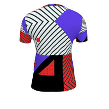 Load image into Gallery viewer, Neo Memphis Patches Stickers Ladies Cut and Sew T-Shirt by The Photo Access