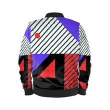 将图片加载到图库查看器,Neo Memphis Patches Stickers Ladies Bomber Jacket by The Photo Access