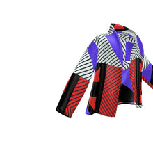 将图片加载到图库查看器,Neo Memphis Patches Stickers Wrap Blazer by The Photo Access