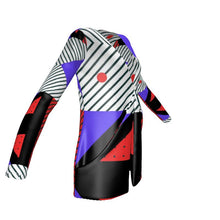 将图片加载到图库查看器,Neo Memphis Patches Stickers Ladies Cardigan With Pockets by The Photo Access