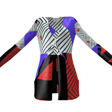 将图片加载到图库查看器,Neo Memphis Patches Stickers Ladies Cardigan With Pockets by The Photo Access
