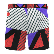 Load image into Gallery viewer, Neo Memphis Patches Stickers Board Shorts by The Photo Access