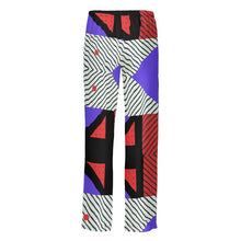 Load image into Gallery viewer, Neo Memphis Patches Stickers Mens Silk Pajama Bottoms by The Photo Access