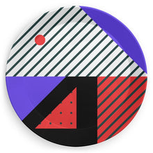 Load image into Gallery viewer, Neo Memphis Patches Stickers Party Plates by The Photo Access