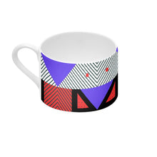 Load image into Gallery viewer, Neo Memphis Patches Stickers Cup and Saucer by The Photo Access