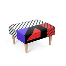 Load image into Gallery viewer, Neo Memphis Patches Stickers Footstool by The Photo Access