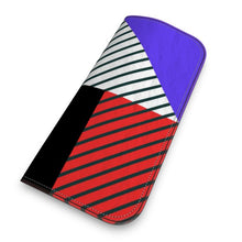 Load image into Gallery viewer, Neo Memphis Patches Stickers Leather Glasses Case by The Photo Access