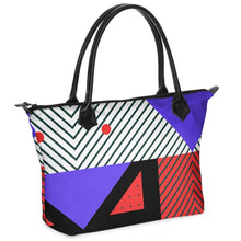 Cargar imagen en el visor de la galería, Neo Memphis Patches Stickers Zip Top Handbags by The Photo Access