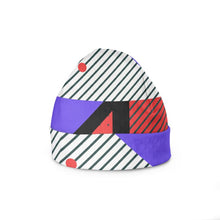 Load image into Gallery viewer, Neo Memphis Patches Stickers Beanie by The Photo Access