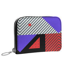 Load image into Gallery viewer, Neo Memphis Patches Stickers Small Leather Zip Purse by The Photo Access