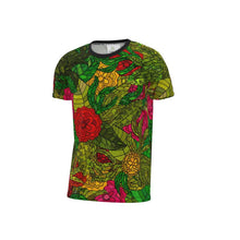 Load image into Gallery viewer, Hand Drawn Floral Seamless Pattern Cut and Sew All Over Print T-Shirt by The Photo Access