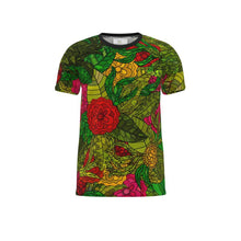 Load image into Gallery viewer, Hand Drawn Floral Seamless Pattern Cut and Sew All Over Print T-Shirt by The Photo Access