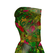 गैलरी व्यूवर में इमेज लोड करें, Hand Drawn Floral Seamless Pattern Womens Hooded Rain Mac by The Photo Access