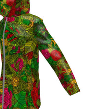 गैलरी व्यूवर में इमेज लोड करें, Hand Drawn Floral Seamless Pattern Womens Hooded Rain Mac by The Photo Access