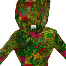 गैलरी व्यूवर में इमेज लोड करें, Hand Drawn Floral Seamless Pattern Womens Hooded Rain Mac by The Photo Access