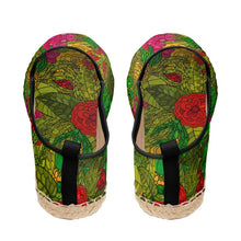 Load image into Gallery viewer, Hand Drawn Floral Seamless Pattern Loafer Espadrilles by The Photo Access