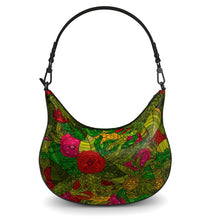 Load image into Gallery viewer, Hand Drawn Floral Seamless Pattern Curve Hobo Bag by The Photo Access