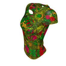 Load image into Gallery viewer, Hand Drawn Floral Seamless Pattern Ladies Cut and Sew T-Shirt by The Photo Access