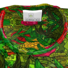 Load image into Gallery viewer, Hand Drawn Floral Seamless Pattern Ladies Cut and Sew T-Shirt by The Photo Access