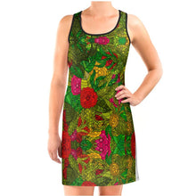 Load image into Gallery viewer, Hand Drawn Floral Seamless Pattern Halter Dress by The Photo Access