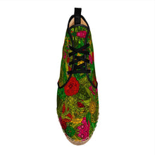 将图片加载到图库查看器,Hand Drawn Floral Seamless Pattern Hi Top Espadrilles by The Photo Access