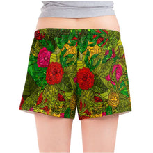Load image into Gallery viewer, Hand Drawn Floral Seamless Pattern Ladies Pajama Shorts by The Photo Access