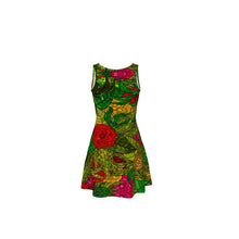 Load image into Gallery viewer, Hand Drawn Floral Seamless Pattern Skater Dress by The Photo Access