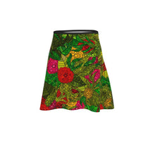 Load image into Gallery viewer, Hand Drawn Floral Seamless Pattern Flared Skirt by The Photo Access