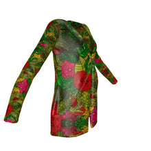 गैलरी व्यूवर में इमेज लोड करें, Hand Drawn Floral Seamless Pattern Ladies Cardigan With Pockets by The Photo Access
