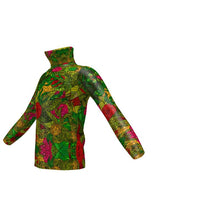 Cargar imagen en el visor de la galería, Hand Drawn Floral Seamless Pattern Mens Slim Fit Roll Neck by The Photo Access