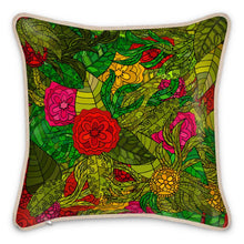 गैलरी व्यूवर में इमेज लोड करें, Hand Drawn Floral Seamless Pattern Silk Pillows by The Photo Access