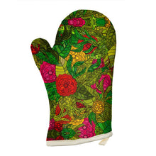 Lade das Bild in den Galerie-Viewer, Hand Drawn Floral Seamless Pattern Oven Glovel by The Photo Access