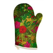 Lade das Bild in den Galerie-Viewer, Hand Drawn Floral Seamless Pattern Oven Glovel by The Photo Access