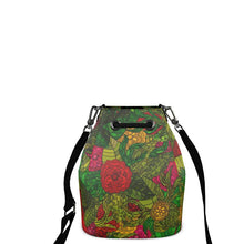 गैलरी व्यूवर में इमेज लोड करें, Hand Drawn Floral Seamless Pattern Bucket Bag by The Photo Access